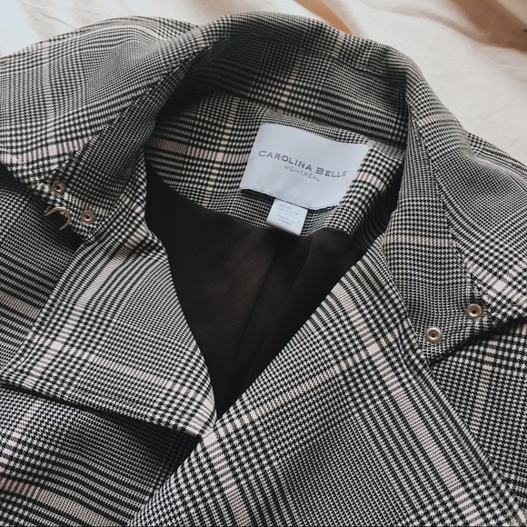 Carolina Belle Montréal Check Trench Coat - Picture 3 of 3